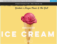 Tablet Screenshot of gardnersfrozentreats.com